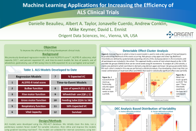 Poster: Machine Learning Applications for Increasing the Efficiency of ALS Clinical Trials