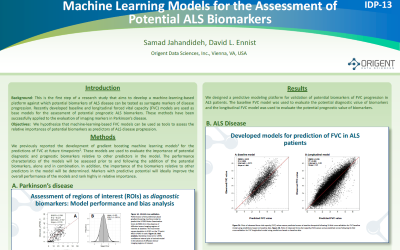 Poster: Machine Learning Models for the Assessment of Potential ALS Biomarkers