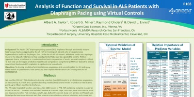 Poster: Analysis of Function and Survival in ALS Patients with Diaphragm Pacing using Virtual Controls